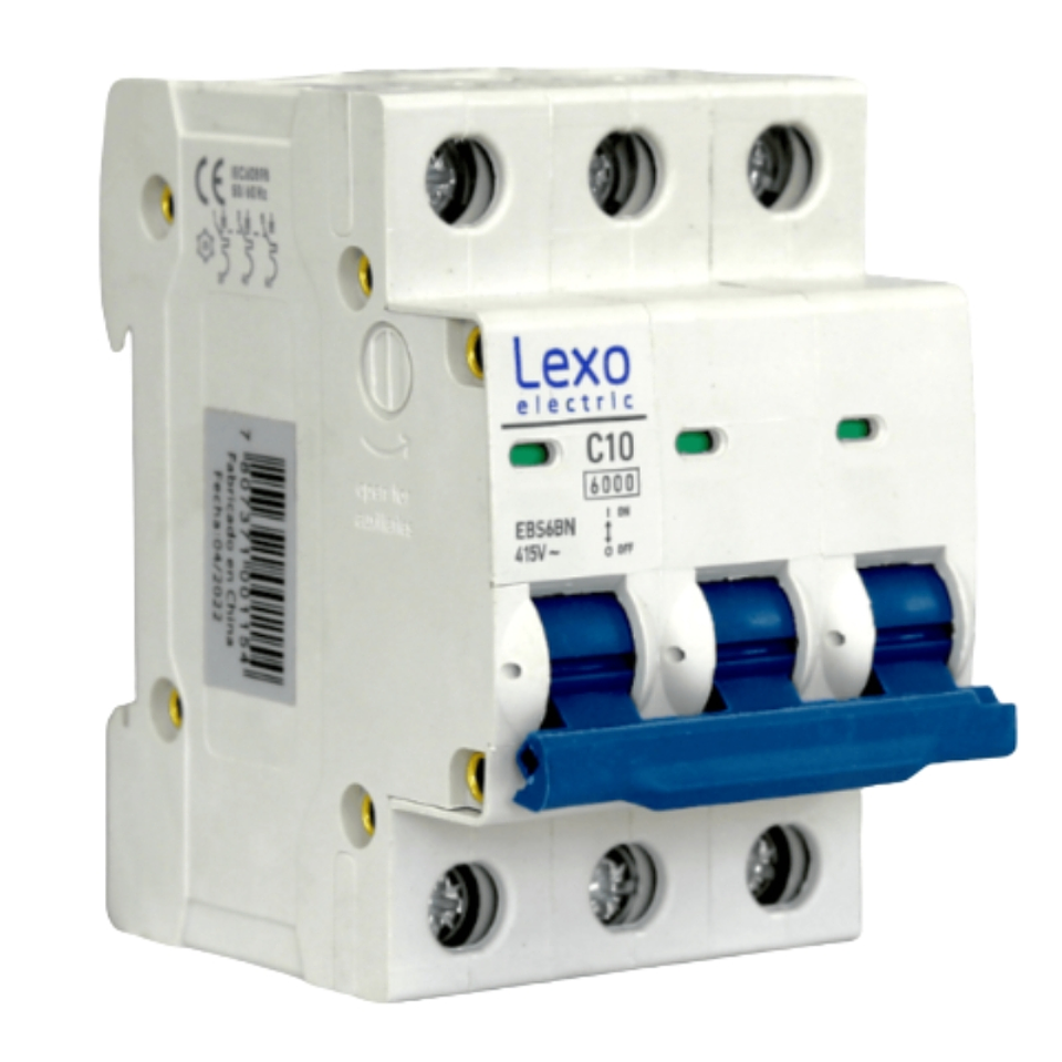 Automático 3xA 6kA Curva C 240V Lexo   1
