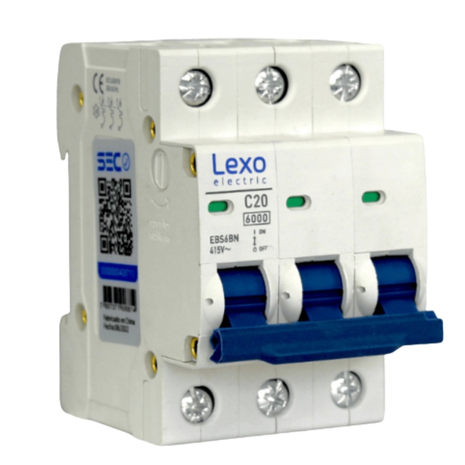 Automático 3xA 6kA Curva C 240V Lexo   3