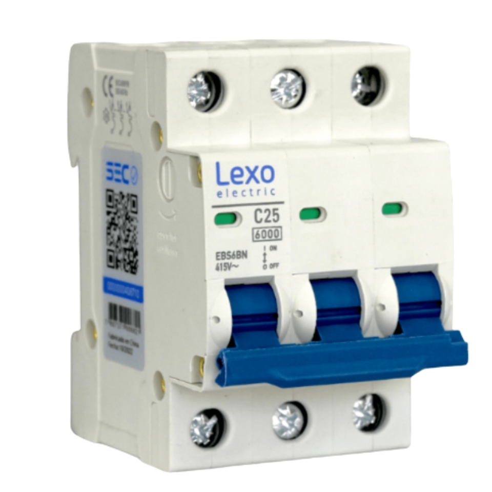 Automático 3xA 6kA Curva C 240V Lexo   4
