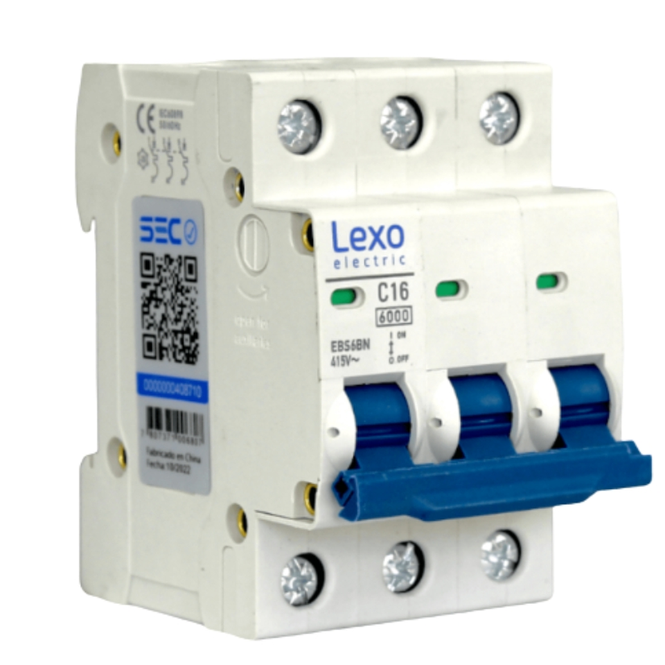 Automático 3xA 6kA Curva C 240V Lexo   2