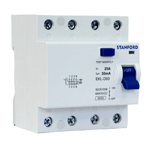 Interruptor Diferencial 4x25a 30ma Clase Ac Stanford