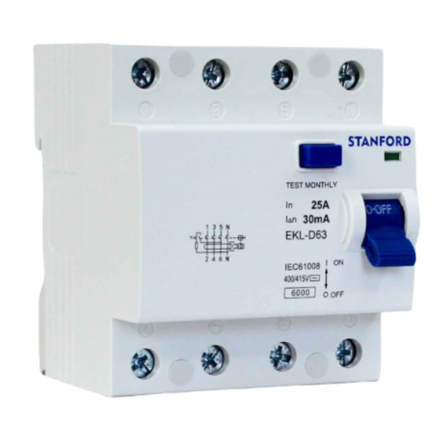 Interruptor Diferencial 4x25a 30ma Clase Ac Stanford 1