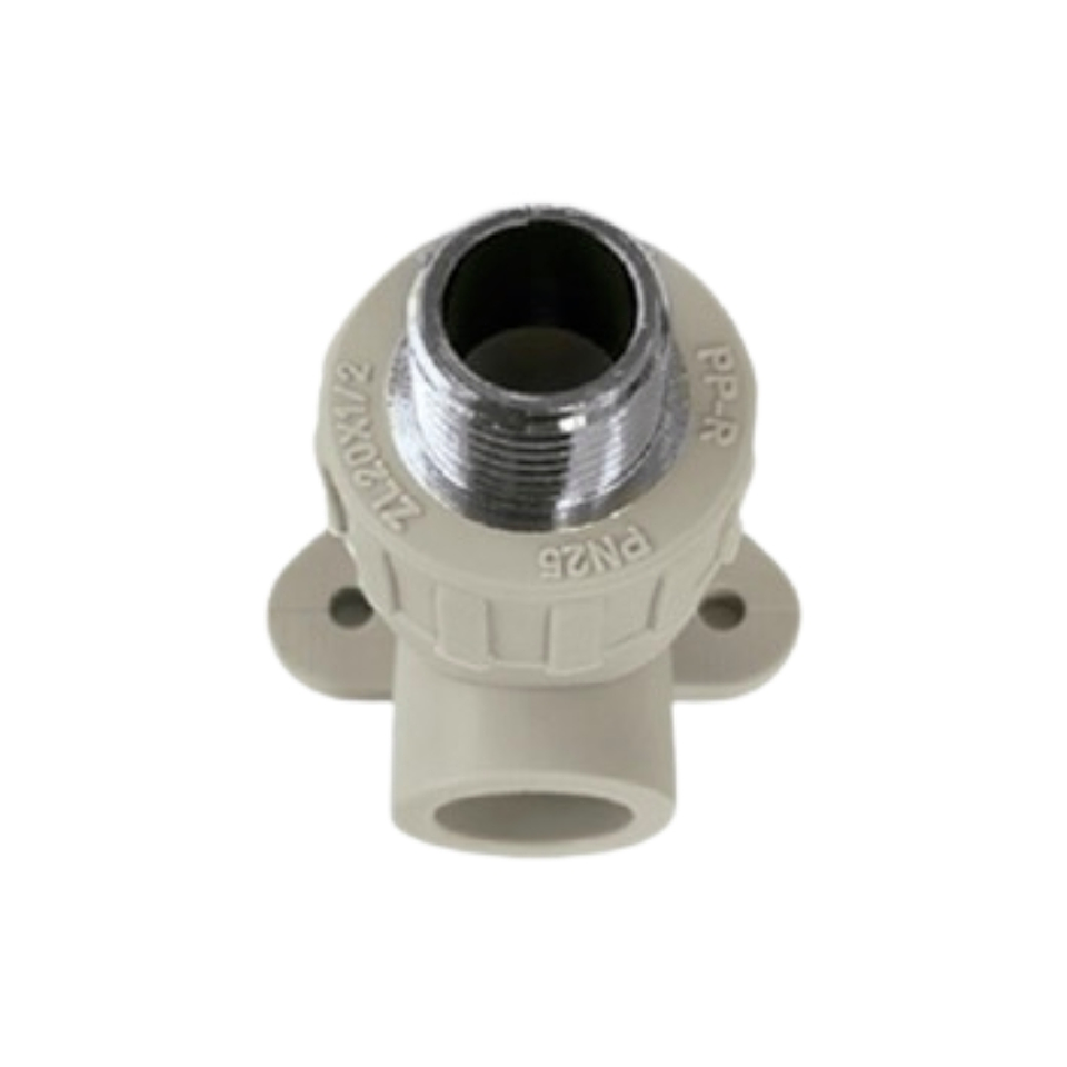 Codo Fusion Hilo Metálico HE C/Soporte PP-R 1