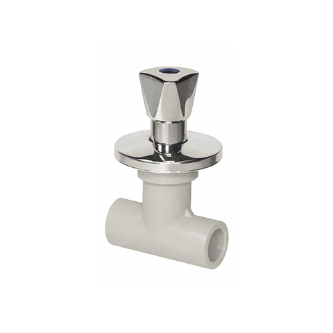 Llave De Paso Cromada Vástago Corto PP-R