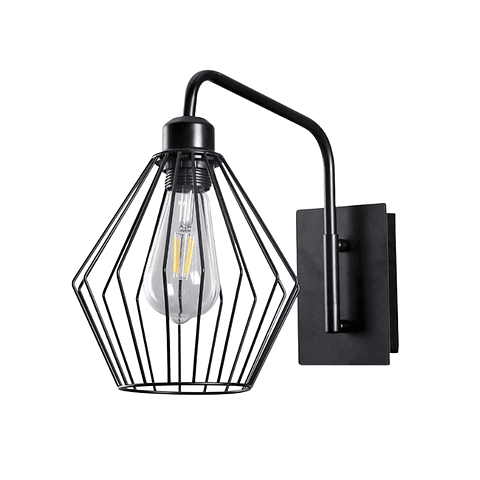 Aplique Farol A Muro Tipo Jaula Vintage Aluminio E27