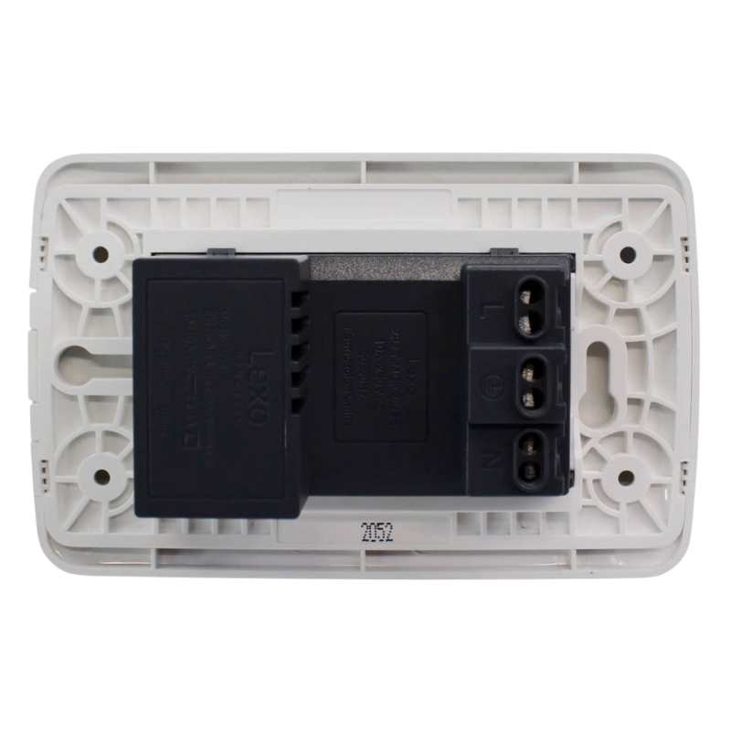 Tomacorriente Duplex 10A + 2 USB Blanco Armado Lexo 3