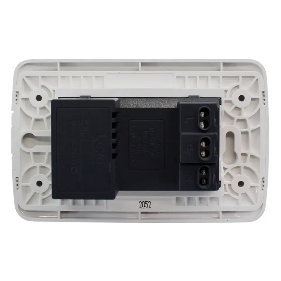 Tomacorriente Duplex 10A + 2 USB Blanco Armado Lexo 3