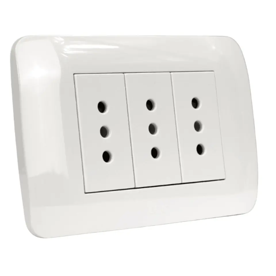 TOMA TRIPLE 10A 250V BLANCO LEXO 1