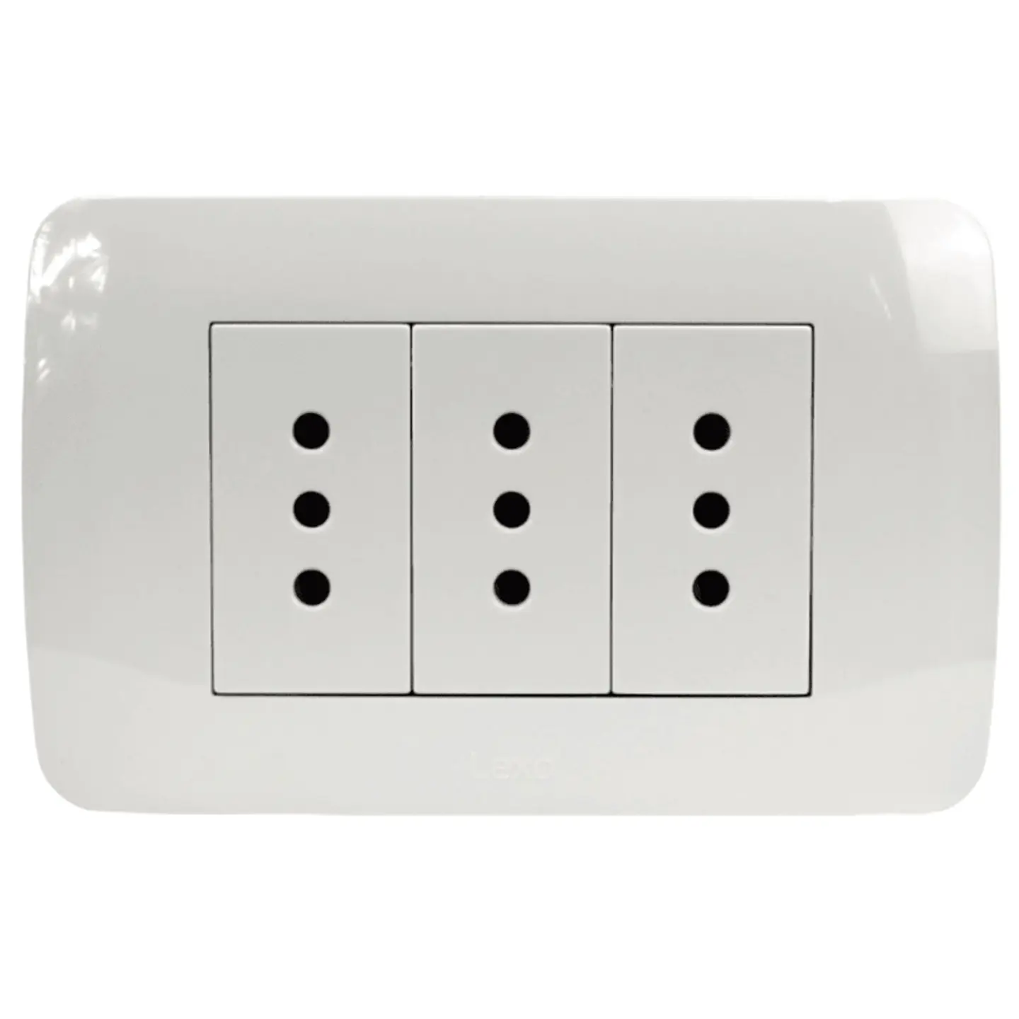 TOMA TRIPLE 10A 250V BLANCO LEXO 2