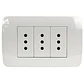 TOMA TRIPLE 10A 250V BLANCO LEXO - Miniatura 2