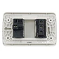 Interruptor 9/12 + Toma 10A 250V Blanco / Plata LEXO - Miniatura 3