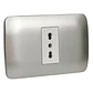 Toma Simple 10/16A 250V Blanco / Plata LEXO - Miniatura 1