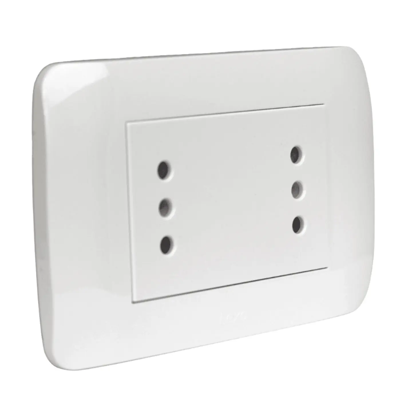 Toma Doble Compacto 10A 250V Blanco LEXO 1