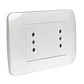 Toma Doble Compacto 10A 250V Blanco LEXO - Miniatura 1