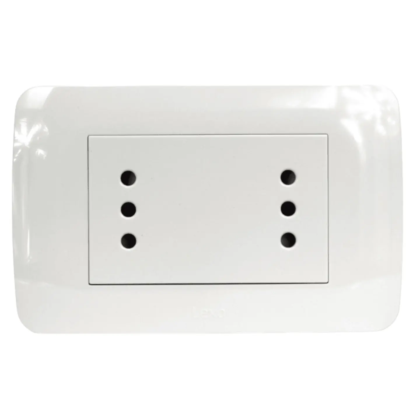 Toma Doble Compacto 10A 250V Blanco LEXO 2