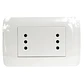 Toma Doble Compacto 10A 250V Blanco LEXO - Miniatura 2