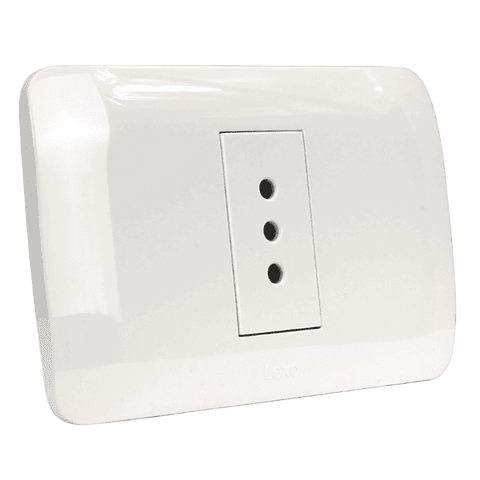 Toma Simple 10A 250v Blanco