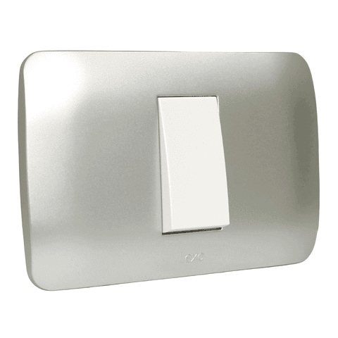 Interruptor 9/12 10A Blanco / Plata Lexo 