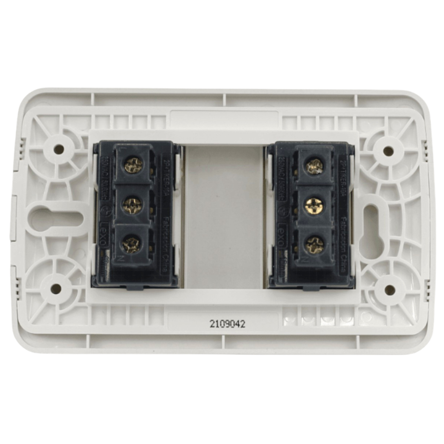 Toma Doble 10A 250v Blanco / Plata Lexo 3