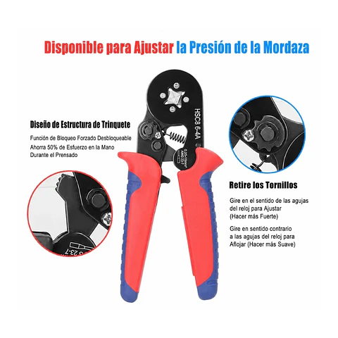 Crimperadora Alicate Prensa Pelacable + 1200 Terminales