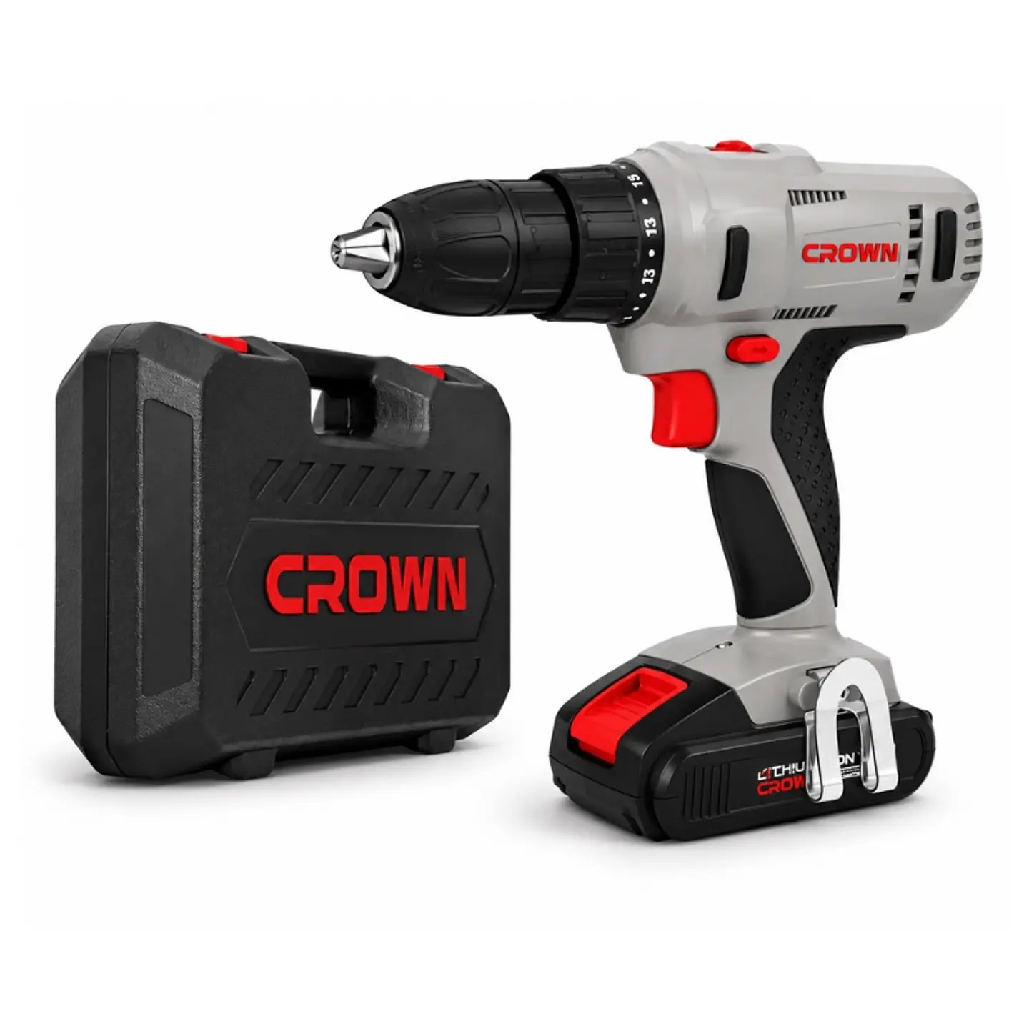 Taladro Inalambrico 13mm 18v Crown Sec 1