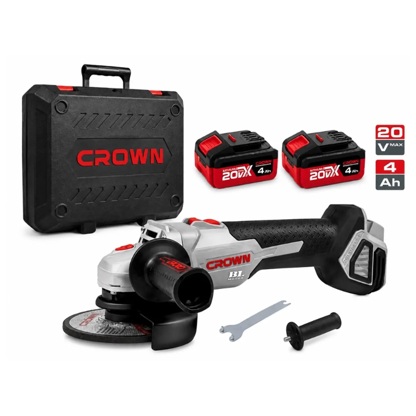 Esmeril Amoladora Angular Portátil Recargable 20v Crown Sec 1