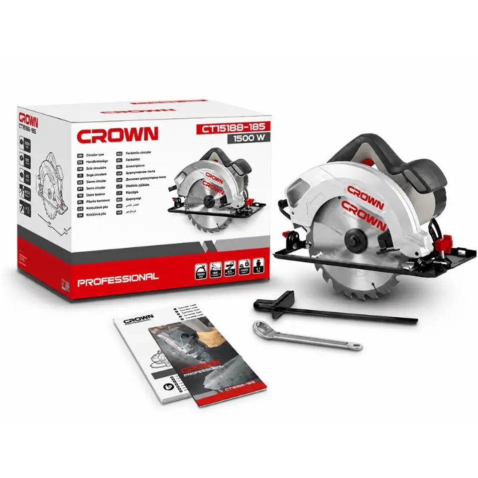 Sierra Circular 185mm 1500w Crown Profesional Sec 1