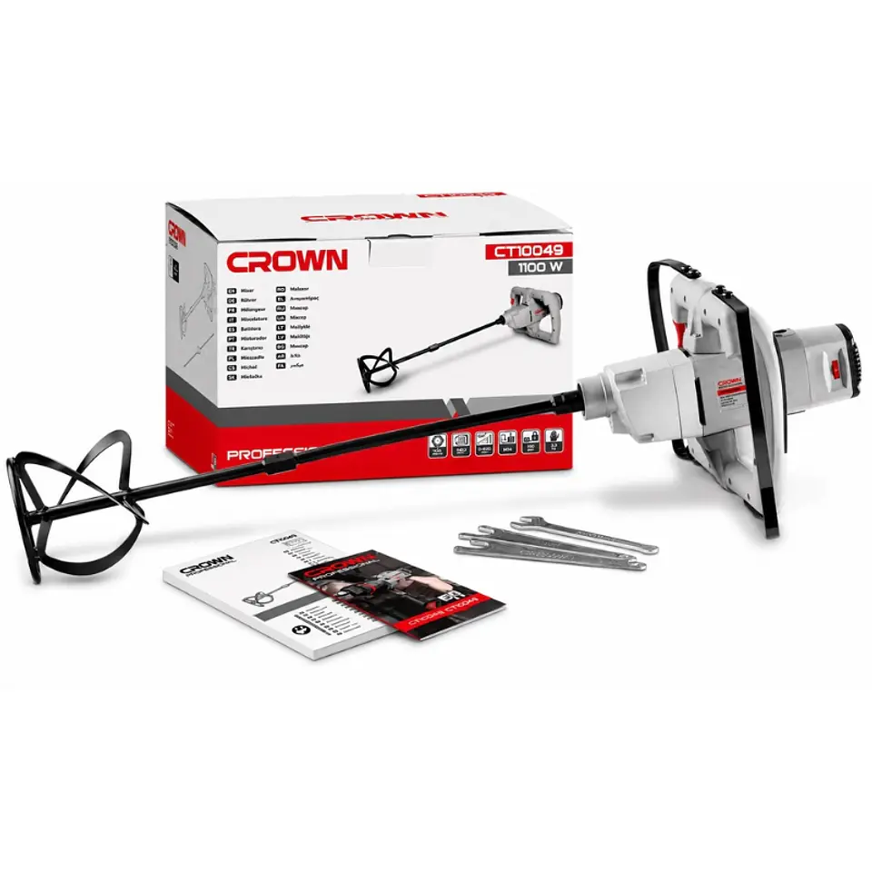 Mezclador Batidor Mixer Pintura Binda 1100w Crown Sec 1