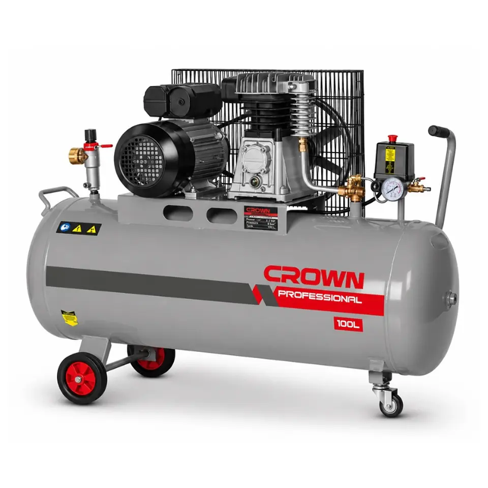 Compresor De Aire 100lt Crown Sec 1