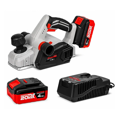 Cepillo garlopa inalambrico multifuncional 20V Crown Sec