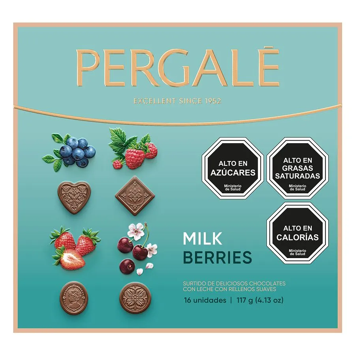 Bombones Pergale Milk Berries 16 Unidades 1