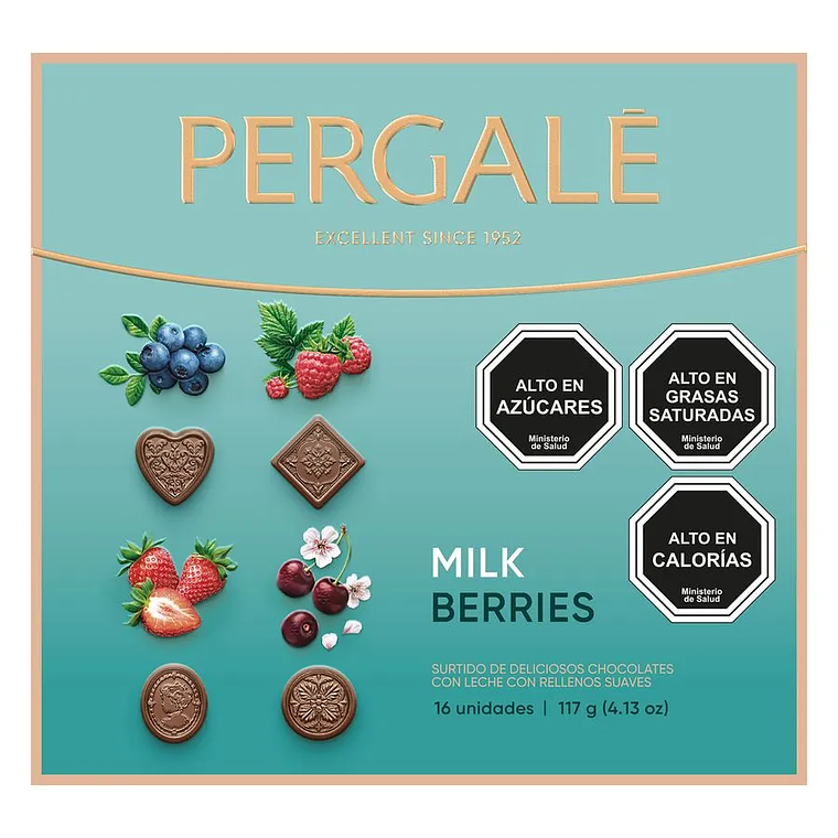 Bombones Pergale Milk Berries 16 Unidades 1