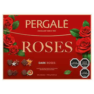 Bombones Pergale Chocolate Amargo Roses 48 unidades