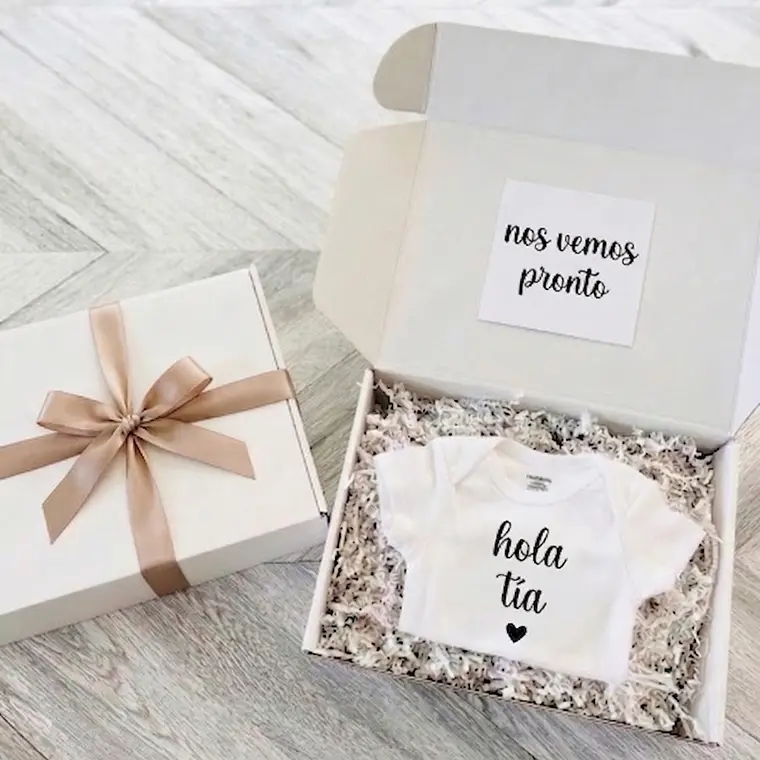 Body Bebé Personalizado Anuncio Embarazo 👶 | Nombre o Mensaje + Caja Regalo 4