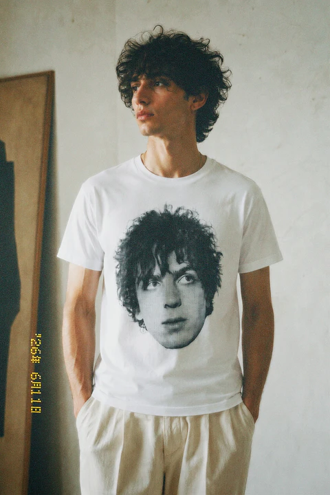 Polera Syd Barrett – Madcap Halftone Portrait