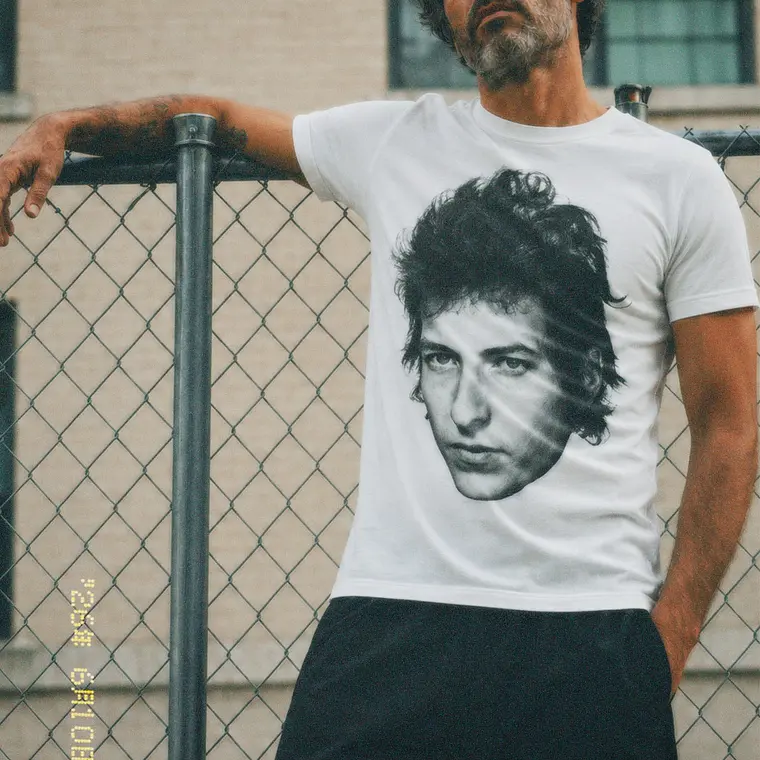 Polera Bob Dylan – Halftone Portrait 1