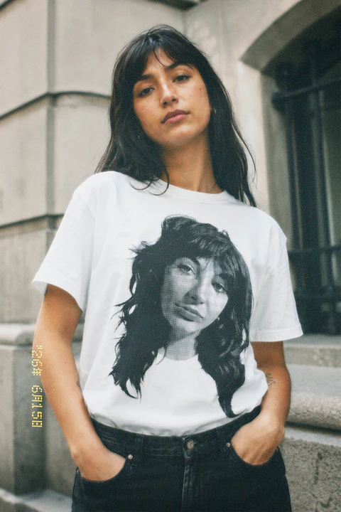 Polera Kate Bush – Wuthering Halftone Portrait