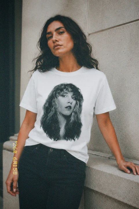 Polera Stevie Nicks – Silver Springs Halftone Portrait