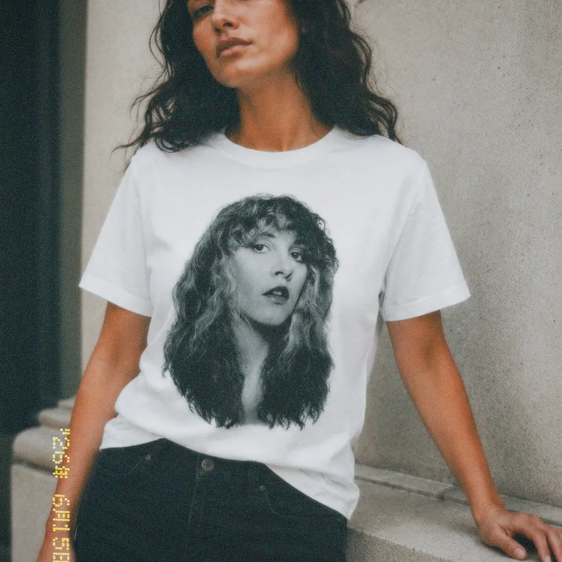 Polera Stevie Nicks – Silver Springs Halftone Portrait 1