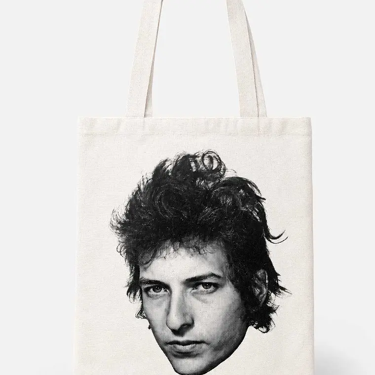 Totebag Bob Dylan – Electric Halftone Portrait 1
