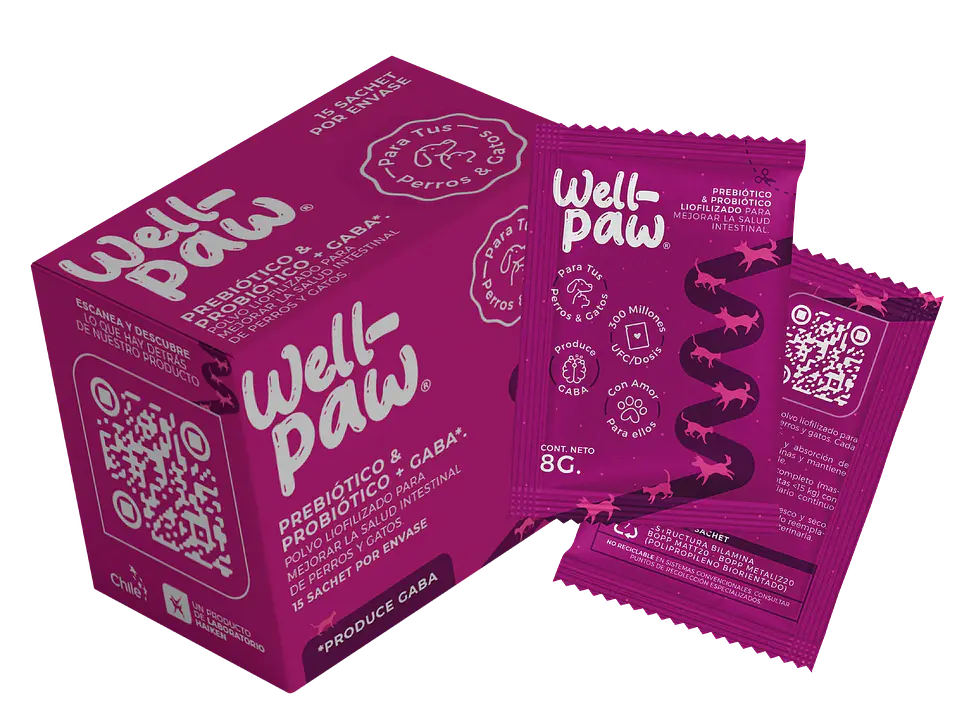 Probiótico Liofilizado Well Paw para Perro y Gato con Gaba 1