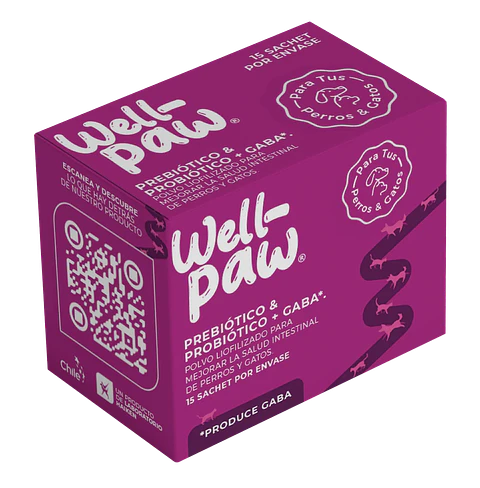Probiótico Liofilizado Well Paw para Perro y Gato con Gaba
