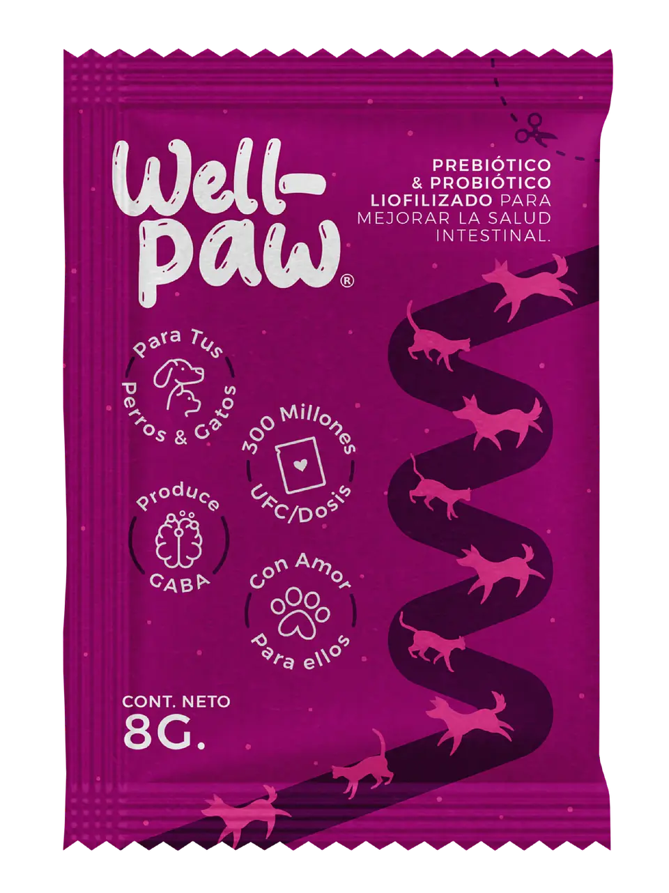 Probiótico Liofilizado Well Paw para Perro y Gato con Gaba 3