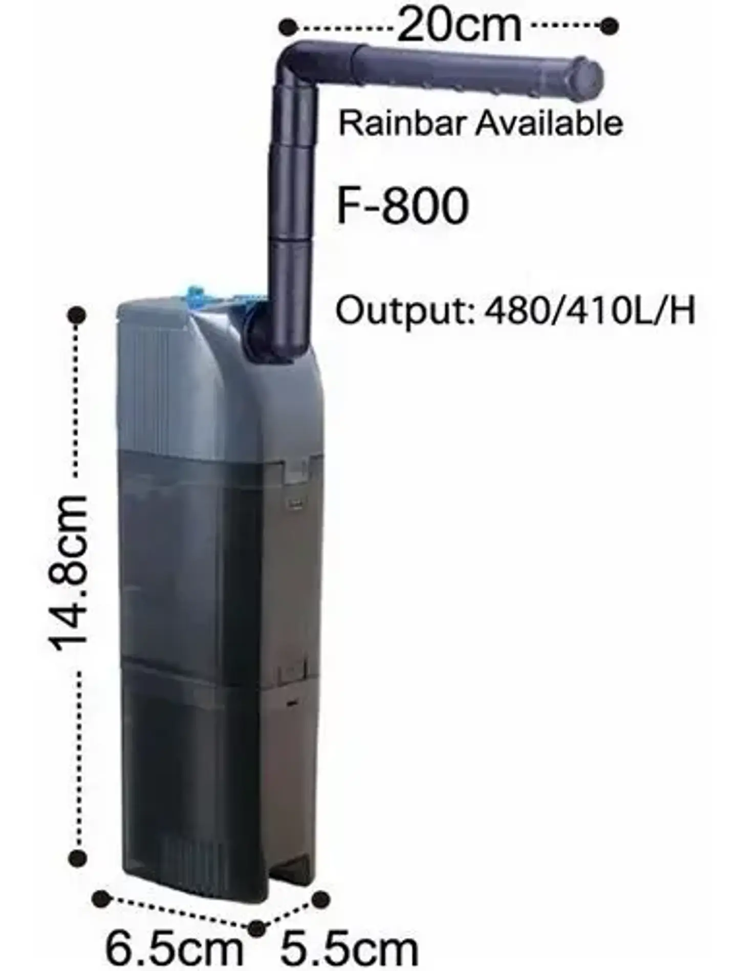 Filtro Interno Dophin 410 L/h Acuarios Peceras Tortugas 2