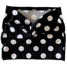 TOP CARLOTA STRAPLESS POLKA DOTS BLACK 