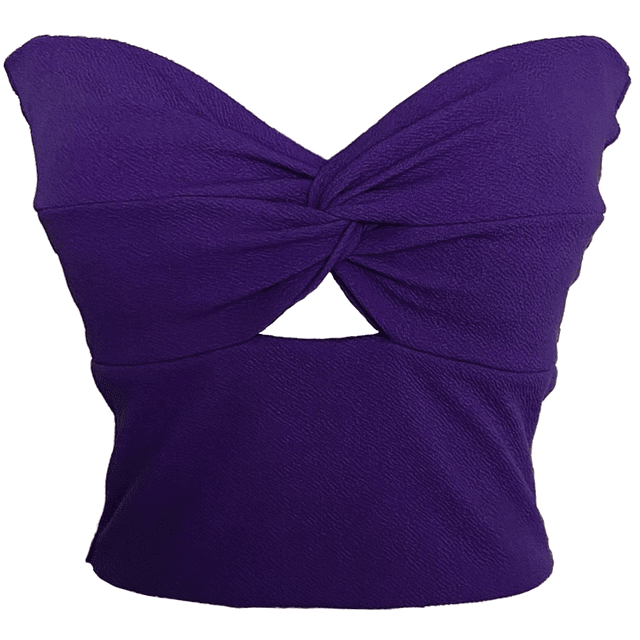 TOP CARLOTA STRAPLESS MORADO