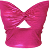 TOP CARLOTA STRAPLESS FUCSIA SHINE