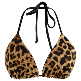 TOP BIKINI REVERSIBLE FLORENCIA LEOPARD - NEGRO