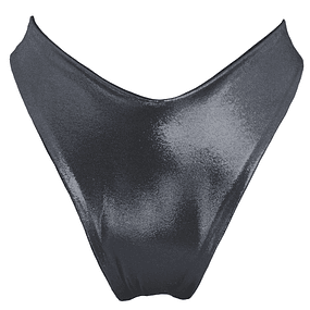 CALZÓN BIKINI REVERSIBLE DOMINICA BLACK SHINE - NEGRO