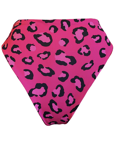 CALZÓN BIKINI REVERSIBLE ROBERTA ANIMAL ROSE - MAGENTA